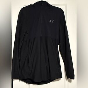 UNDER ARMOUR Black Half-Zip Hoodie Pullover - Size Small